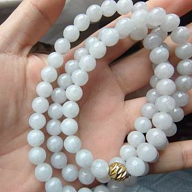 天然缅甸A货翡翠珠链