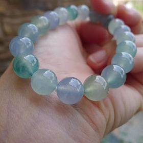 翡翠高冰马卡龙手链