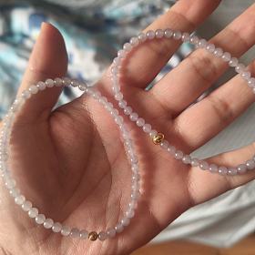 天然缅甸A货翡翠紫手串