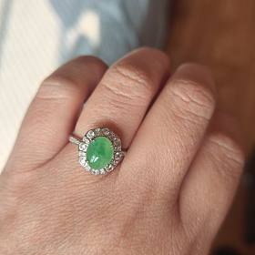 天然缅甸A货翡翠戒指