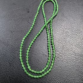 冰绿小米珠串项链