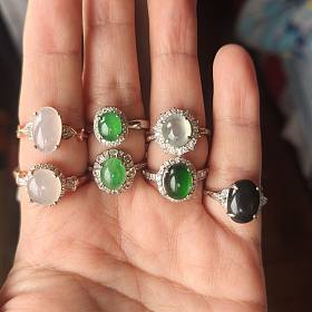 天然缅甸A货翡翠戒指