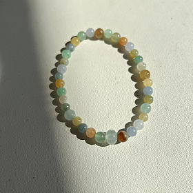 翡翠冰种彩色手串