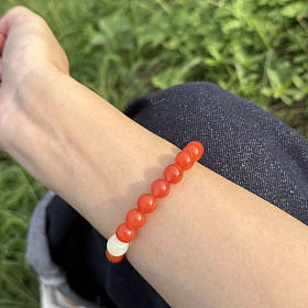 南红樱桃红手链，降价700出