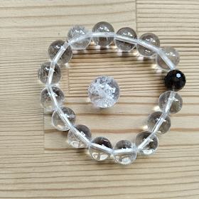 88出白水晶手串+单珠