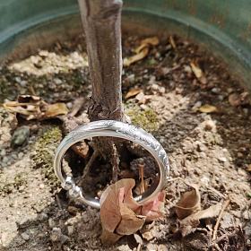 洪生 兰花银镯，融通金银条，圆珠