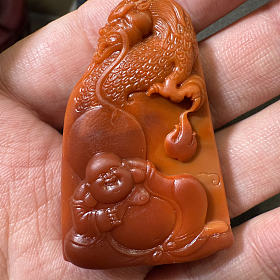 出个精品包浆料南红弥勒