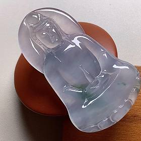 佳人美玉高冰种飘花大观音