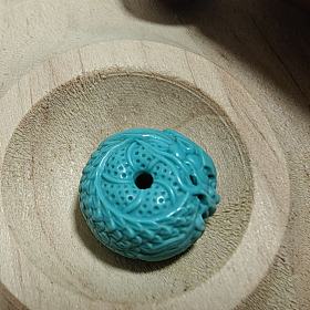 绿松石龙扣，克价80!尺寸14×9，重2.7克！总价220包邮出！