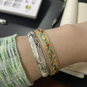 兮语银局家足银手镯