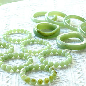 和田玉翠青籽手镯手串