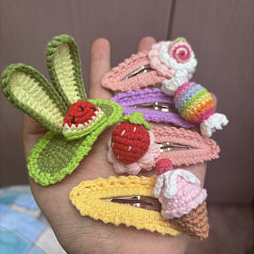 儿童节小礼物🎁钩织小发夹