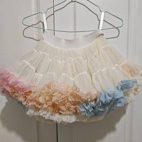 闲置儿童凸凸裙彩虹色几乎全新没穿两次120到150都可以穿有弹力