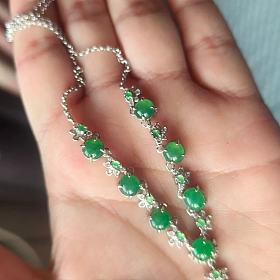 天然缅甸A过翡翠项链