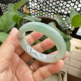 冰胶半山水小口径手镯50.5mm