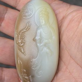 和田玉糖白观音