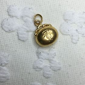 足金 3D硬金富贵小锁