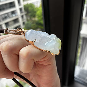 闲置老货翡翠三不佛