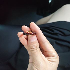 鸡血藤戒指圈口12 阳藤红