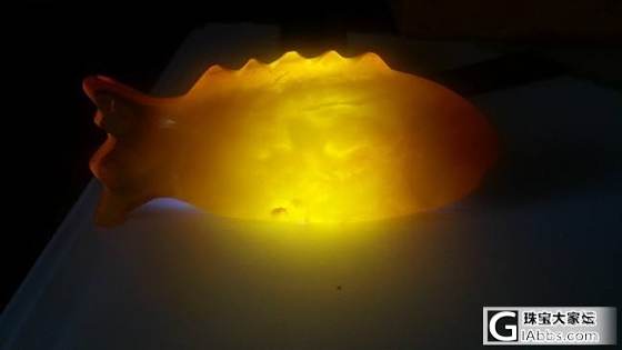 一条大鱼  33克  克价150  立体的啊  金包蜜 超级漂亮手把件或大吊坠_有机宝石