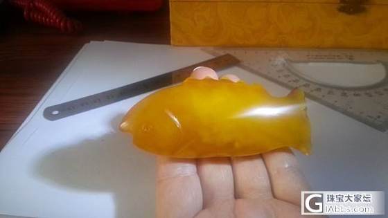 一条大鱼  33克  克价150  立体的啊  金包蜜 超级漂亮手把件或大吊坠_有机宝石