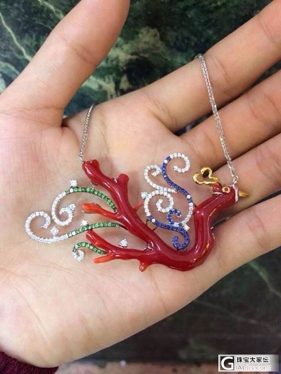 阿卡红珊瑚锁骨链_珊瑚