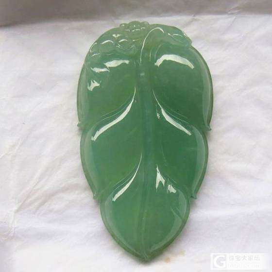 冰种果冻叶子_花件翡翠