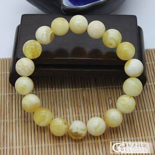 美丽的俄料白花手串_珠串蜜蜡