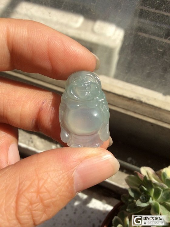 转让镶嵌好的鱼，一个Q萌佛，一个大绿叶_翡翠