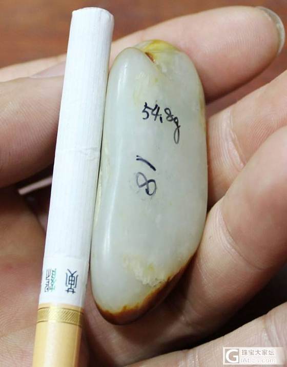 和田白玉【玉友园】54.8克枣红皮带翠_玉石