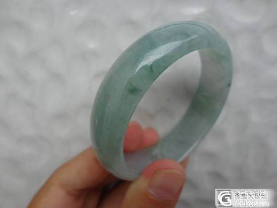 性价比超高老坑缅甸翡翠冰种飘花手镯55mm（带证书）_翡翠