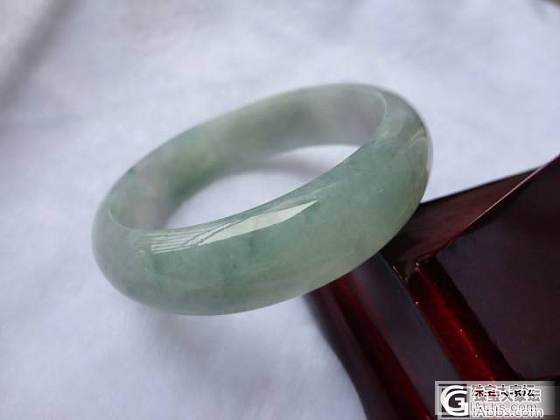 性价比超高老坑缅甸翡翠冰种飘花手镯55mm（带证书）_翡翠