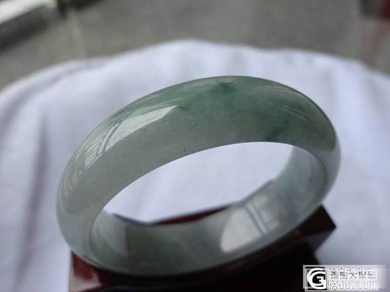 性价比超高老坑缅甸翡翠冰种飘花手镯55mm（带证书）_翡翠