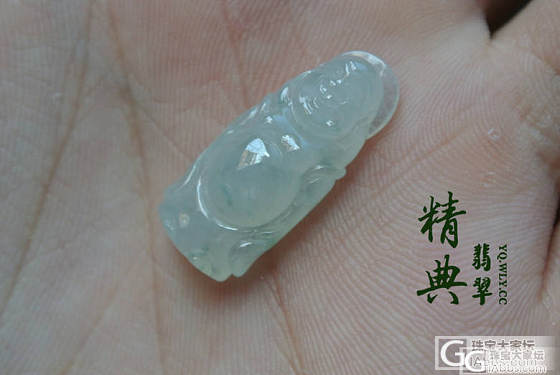 【精典翡翠】冰种飘花起莹小站佛_翡翠