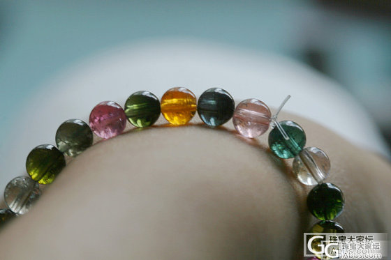 2正蓝1蓝绿4橙色碧玺小手串，买手链送吊坠~上赠品图咯~价格实惠哦~_宝石