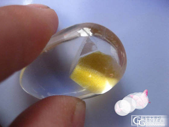 第一次，不知道发个什么，就发个三轮骨干紫发的戒面。白幽灵双面金字塔 蜻蜓银钛._宝石