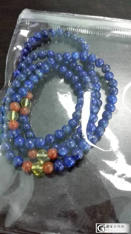 小叶镯子，羊角珠，青金石_珠宝