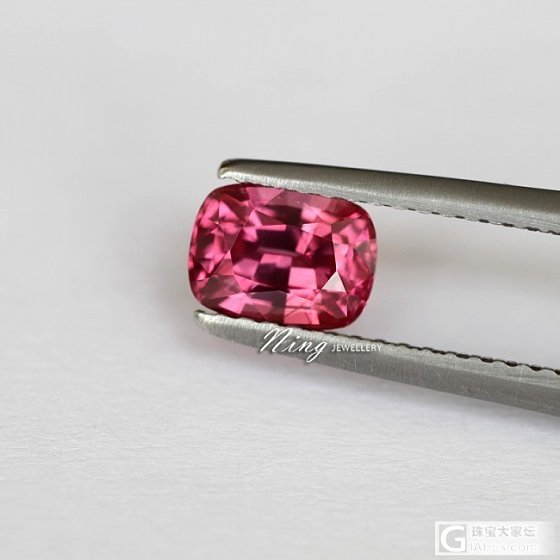 Ning Jewellery1.11罕见无加热浓粉色蓝宝石VVS100%返火送G..._宝石