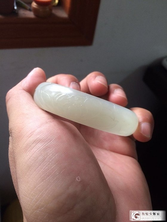 出青梅家58圈口荷花镯子（已出）_玉石
