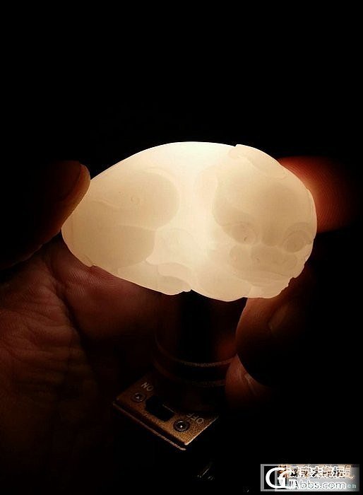 任何光线下无结构的 羊脂白玉籽料 貔貅作品_挂件和田玉