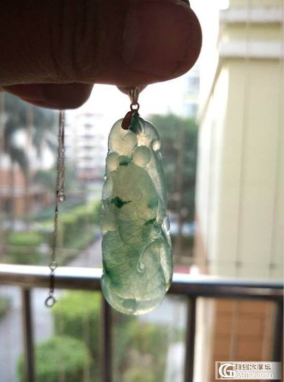 又搞了块小料子做了个荷叶鱼！！_翡翠