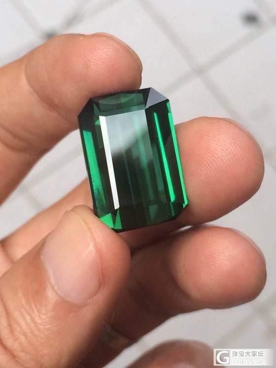 新入28.11CT绿碧玺，欣赏……收藏品……_刻面宝石碧玺