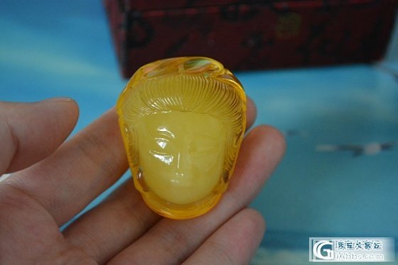 有缘才转，观音蜜蜡琥珀大吊坠_珠宝
