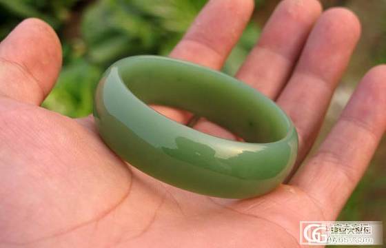 一细碧玉鸭蛋青手镯-内径51.5_玉石