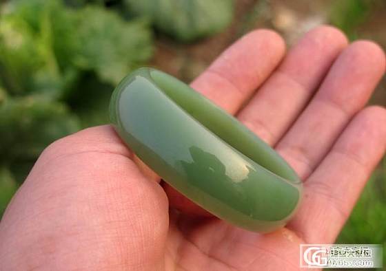 一细碧玉鸭蛋青手镯-内径51.5_玉石