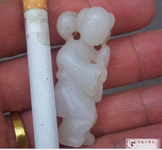 老和田白玉籽料童子_玉石