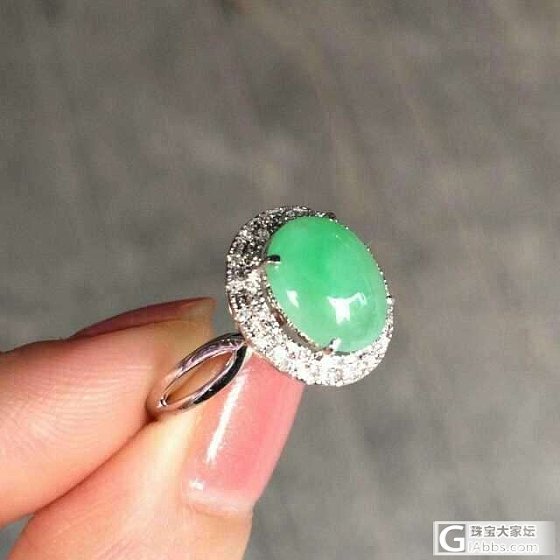 到期重发大刀求秒！阳绿翡翠主石真金真钻带成品证书_翡翠