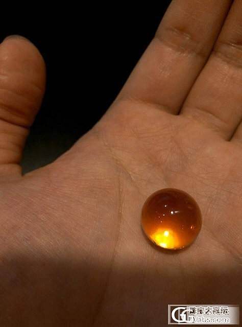 缅甸净水金珀17mm圆珠未打孔_有机宝石