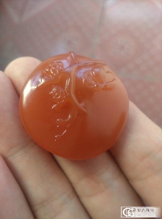樱桃红蝶恋花抛光好_南红