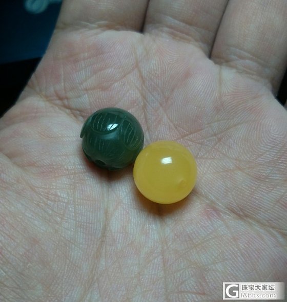 蜜蜡是磨的，其他是买的，串多宝刚刚好_搭配多宝有机宝石